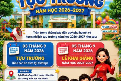 THÔNG BÁO TỰU TRƯỜNG NĂM HỌC 2026-2027